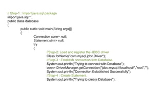 Java database connectivity with MySql | PPT