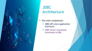 Java Database Connectivity (JDBC) ppt by Aamir Rafique.pptx