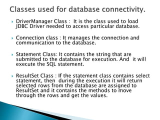 Java Databse Connectvity- Alex Jose | PPTX