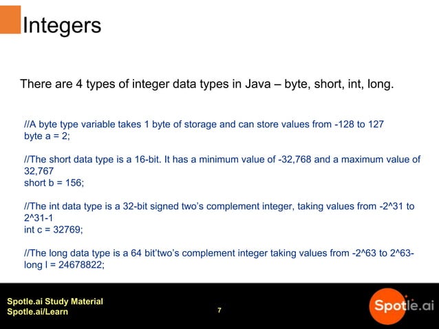 Java Data Types | PPTX