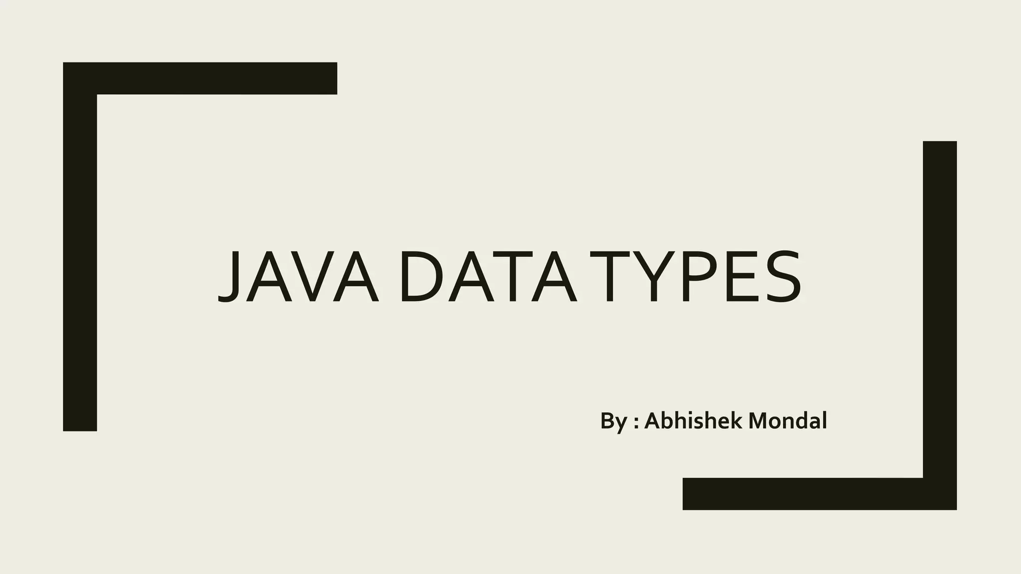 Java data types | PPTX