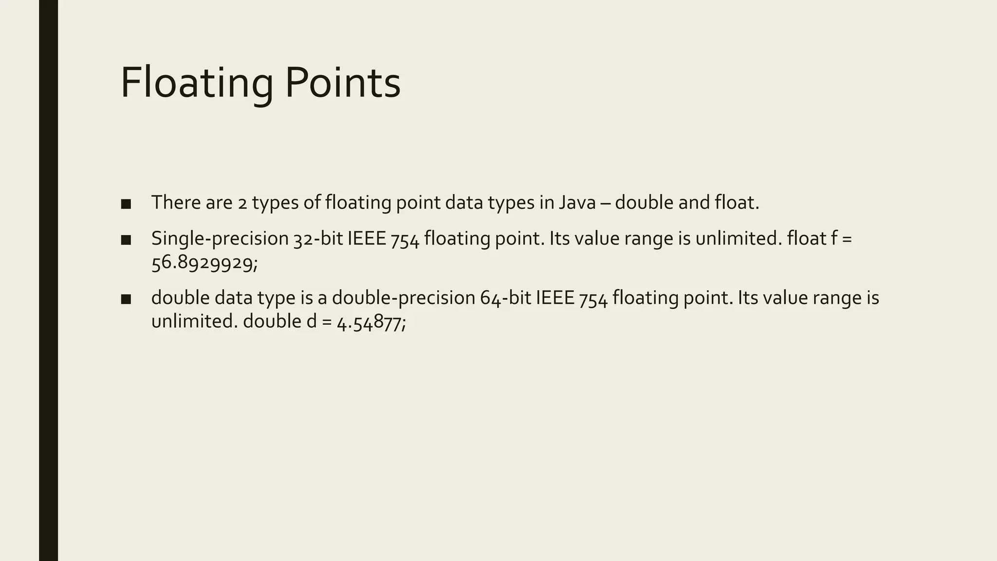 Java data types | PPTX