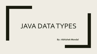 Java data types | PPTX