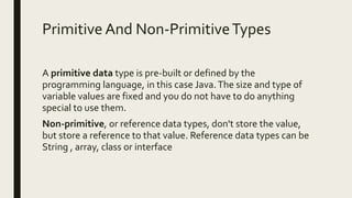 Java data types | PPTX