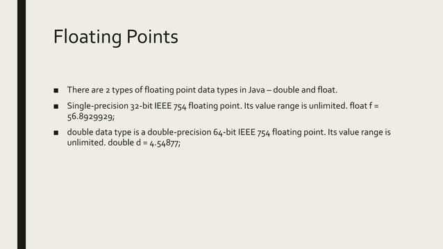 Java data types | PPTX