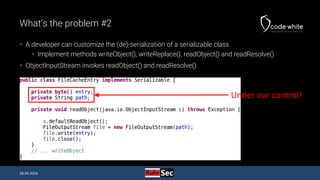 Java Deserialization Vulnerabilities - The Forgotten Bug Class (RuhrSec Edition)