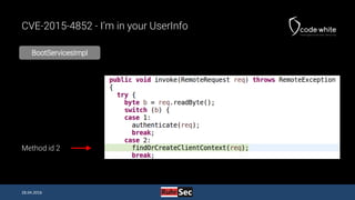 Java Deserialization Vulnerabilities - The Forgotten Bug Class (RuhrSec Edition)