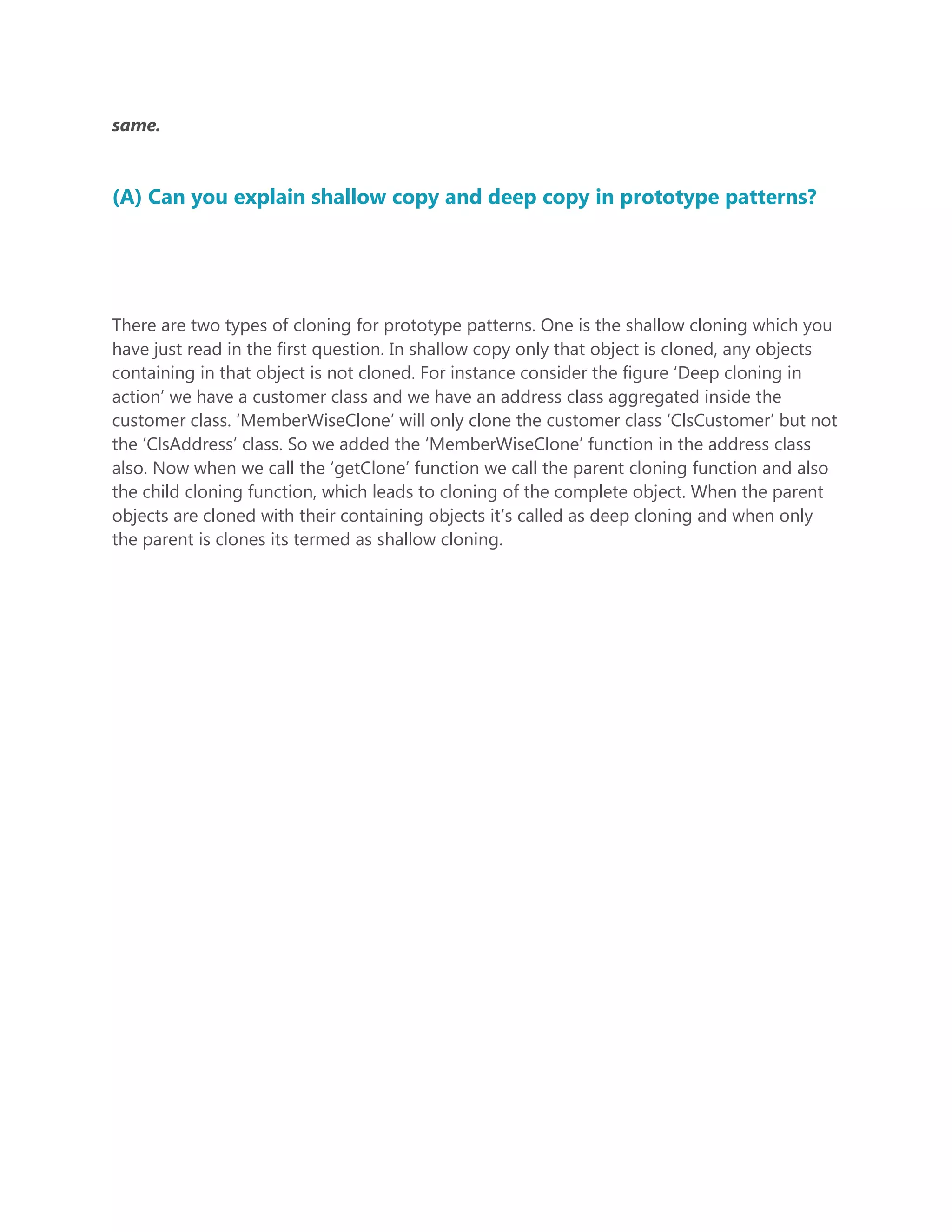 Java Design Pattern Interview Questions