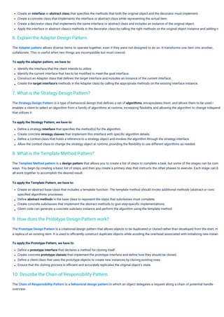 Incompatible By Design Java Design Patterns Interview Questions PDF By ScholarHat | PDF