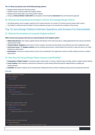 Java Design Patterns Interview Questions PDF By ScholarHat | PDF