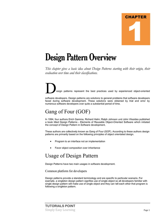 Java design pattern tutorial | PDF