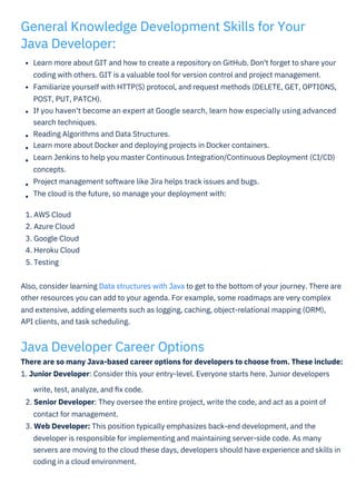 Java Developer Roadmap PDF By ScholarHat | PDF | Programming Languages ...