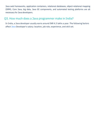 Java Developer Salary in India PDF By ScholarHat | PDF