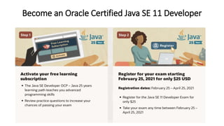 Become an Oracle Certified Java SE 11 Developer
 