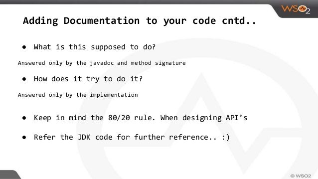 Java Docs and Best Practices