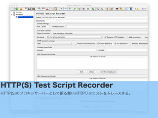 HTTP(S) Test Script Recorder
HTTP(S)Υץ`Щ`Ȥ褤HTTPꥯȤȥ`롣
 