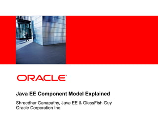 <Insert Picture Here>




Java EE Component Model Explained
Shreedhar Ganapathy, Java EE & GlassFish Guy
Oracle Corporation Inc.
 