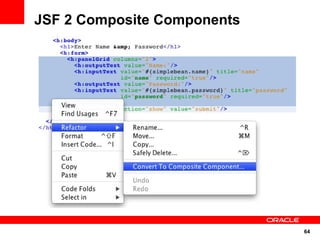 JSF 2 Composite Components




                             64
 