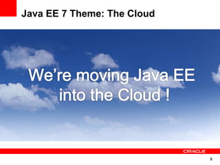 Java EE 7 Theme: The Cloud




                             5
 