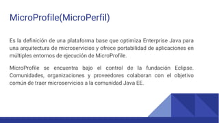 Java EE 8 / Jakarta EE y Microprofile | PDF