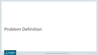 Copyright © 2016, Oracle and/or its affiliates. All rights reserved. |
What is Configuration?
16
Application server setup?
Runtime parameters?
Deployment descriptors?
Parameters of used frameworks?
Deployment scripts? Used resources?
 