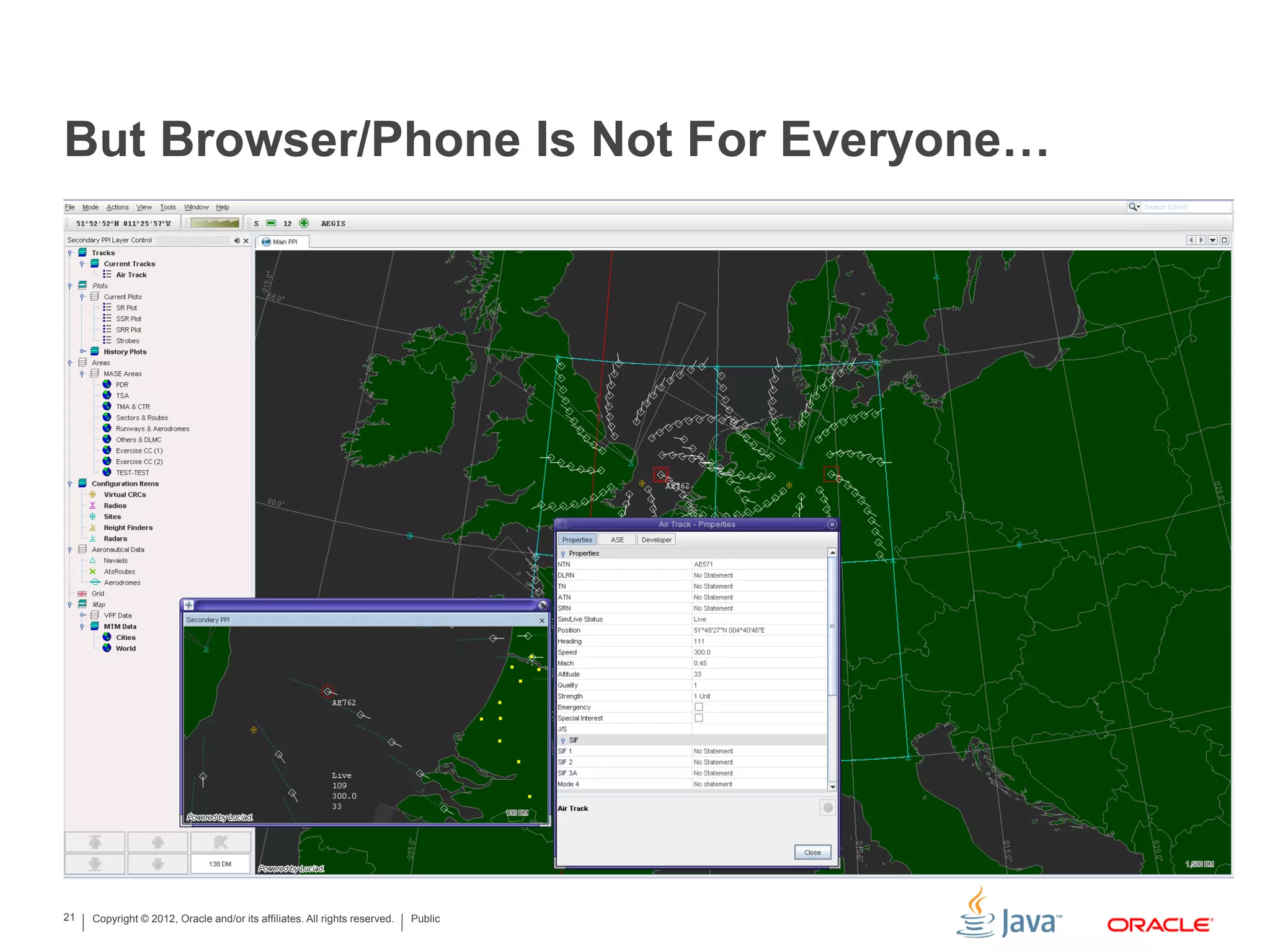 Copyright © 2012, Oracle and/or its affiliates. All rights reserved. Public21
But Browser/Phone Is Not For Everyone…
 