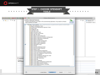 STEP 1 : CHOOSE OPENSHIFT
TOOLS

31

 