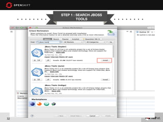 STEP 1 : SEARCH JBOSS
TOOLS

32

 