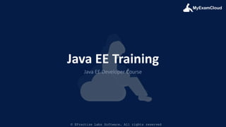MyExamCloud
Java EE Training
Java EE Developer Course
© EPractize Labs Software. All rights reserved
 