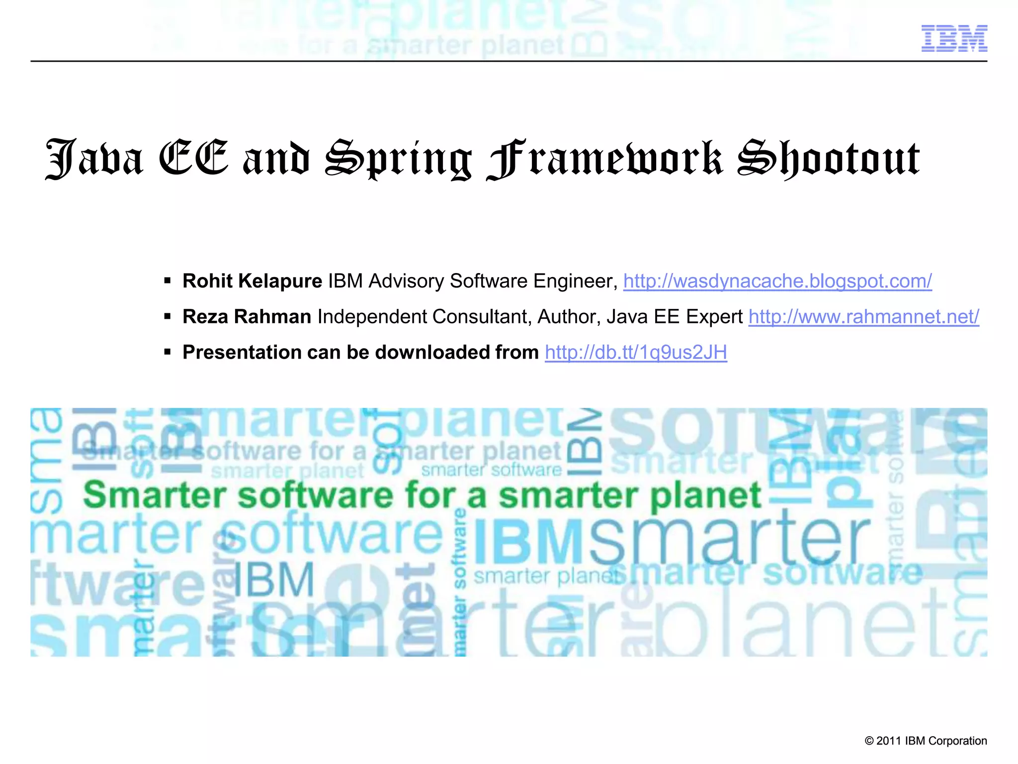 Java EE vs Spring Framework PPT