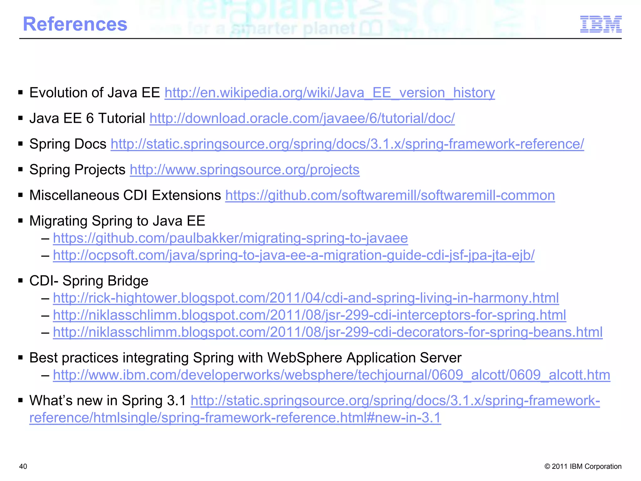 Java EE coexistence with Spring38
