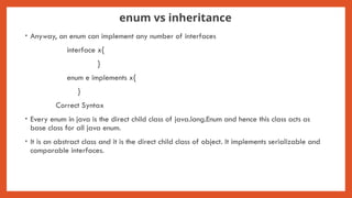 Java 8 Syntax: Java Enum for developers started to learn Java | PPTX