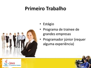 Primeiro Trabalho

      • Estágio
      • Programa de trainee de
        grandes empresas
      • Programador júnior (requer
        alguma experiência)
 