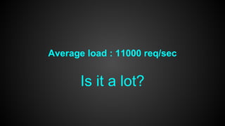 Average load : 11000 req/sec 
Is it a lot? 
 
