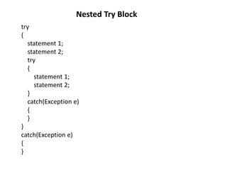 Java exception handling | PPT