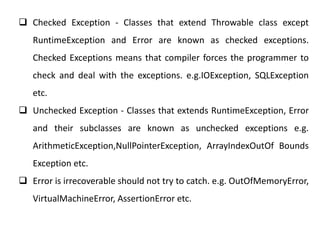Java exception handling | PPT