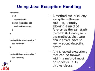 Java exception handling ppt | PPT