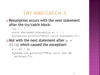 Java exception handling | PPTX