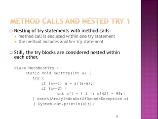 Java exception handling | PPTX