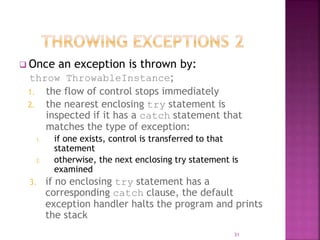 Java exception handling | PPTX