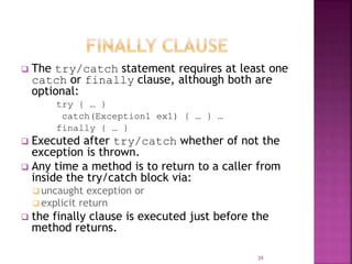 Java exception handling | PPTX