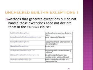Java exception handling | PPTX
