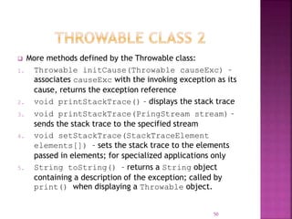 Java exception handling | PPTX