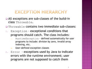 Java exception handling | PPTX