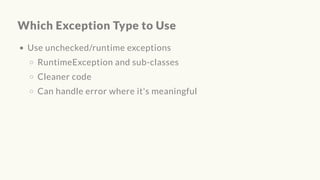 Java Exceptions - Best Practices | PPT