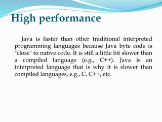 JAVA FEATURES | PPT