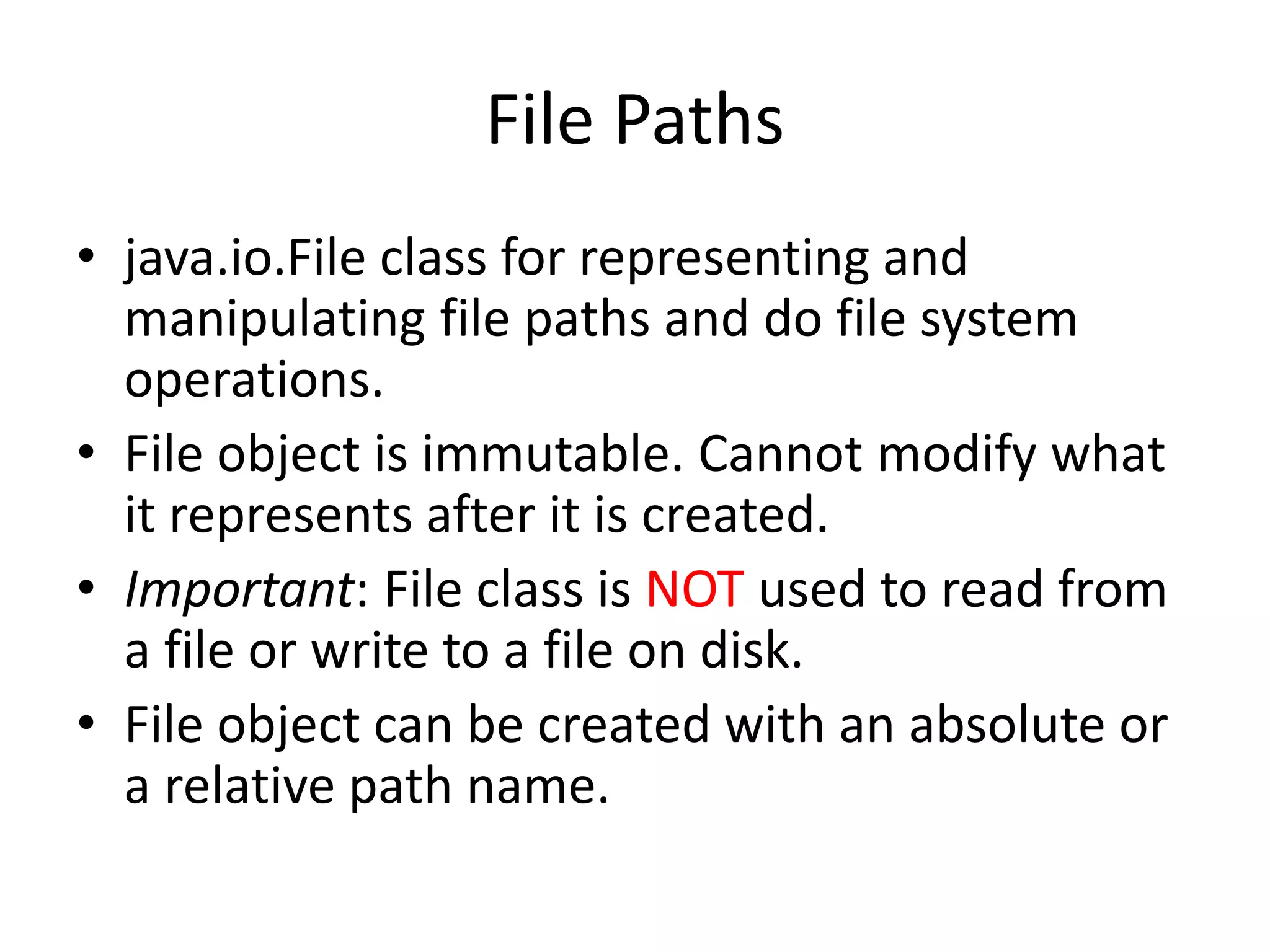 Java file paths | PPT