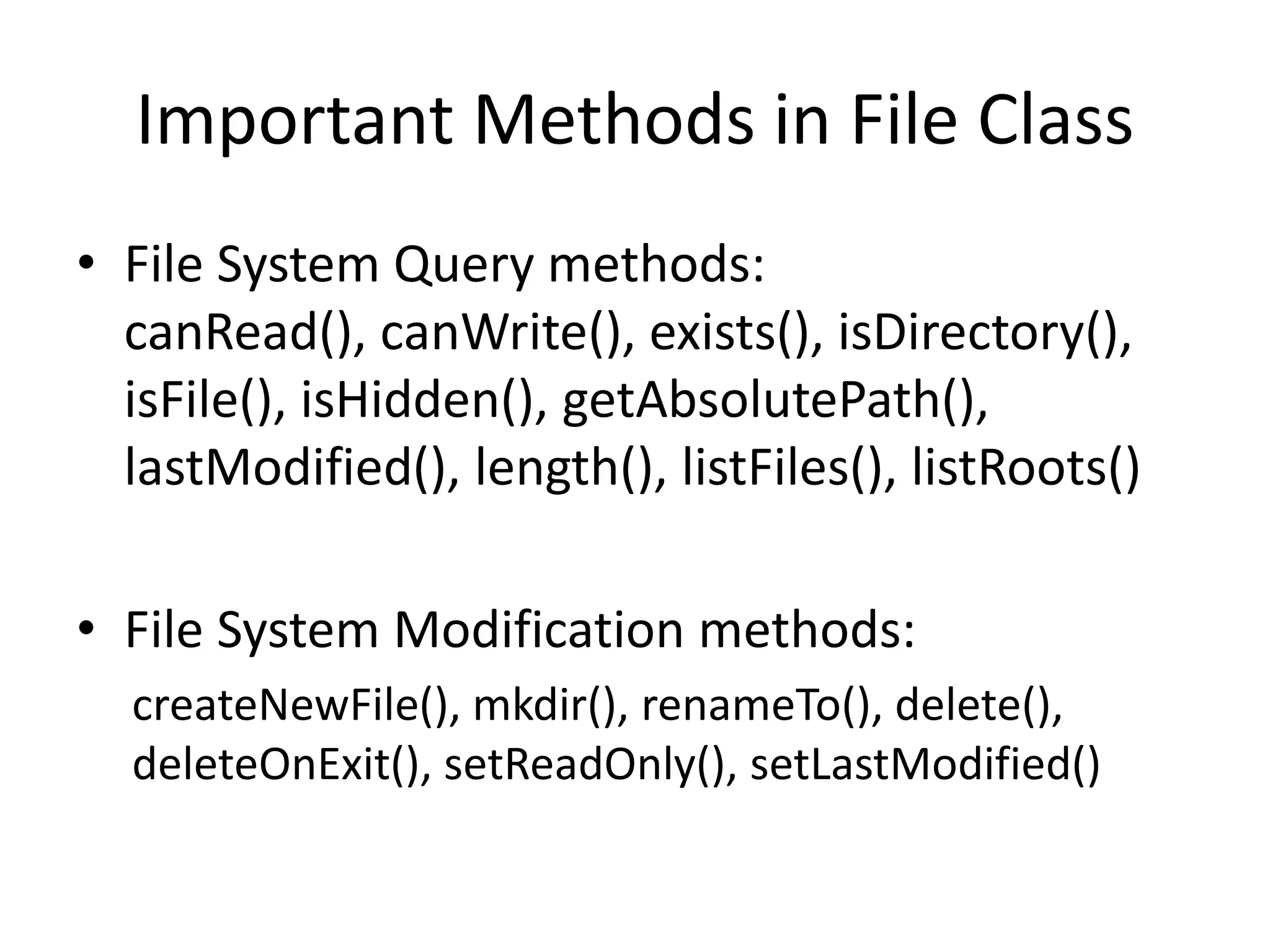 Java file paths | PPT