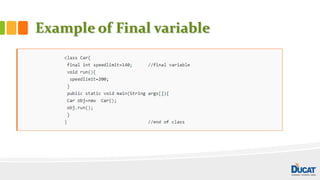 Java Final Keyword | PPTX | Web Development | Internet