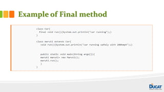 Java Final Keyword | PPTX